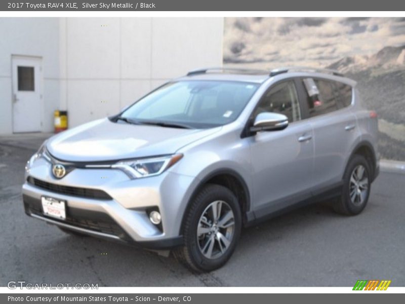 Silver Sky Metallic / Black 2017 Toyota RAV4 XLE