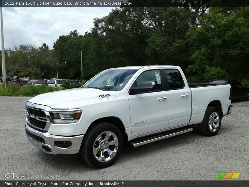 Bright White / Black/Diesel Gray 2019 Ram 1500 Big Horn Quad Cab