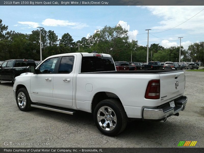 Bright White / Black/Diesel Gray 2019 Ram 1500 Big Horn Quad Cab