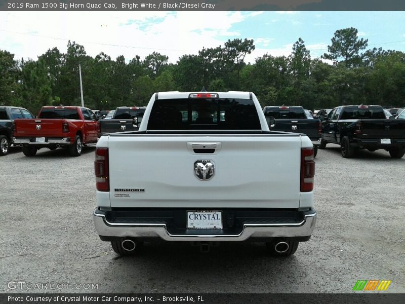 Bright White / Black/Diesel Gray 2019 Ram 1500 Big Horn Quad Cab