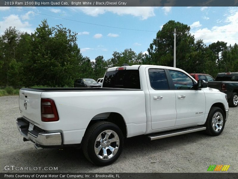 Bright White / Black/Diesel Gray 2019 Ram 1500 Big Horn Quad Cab