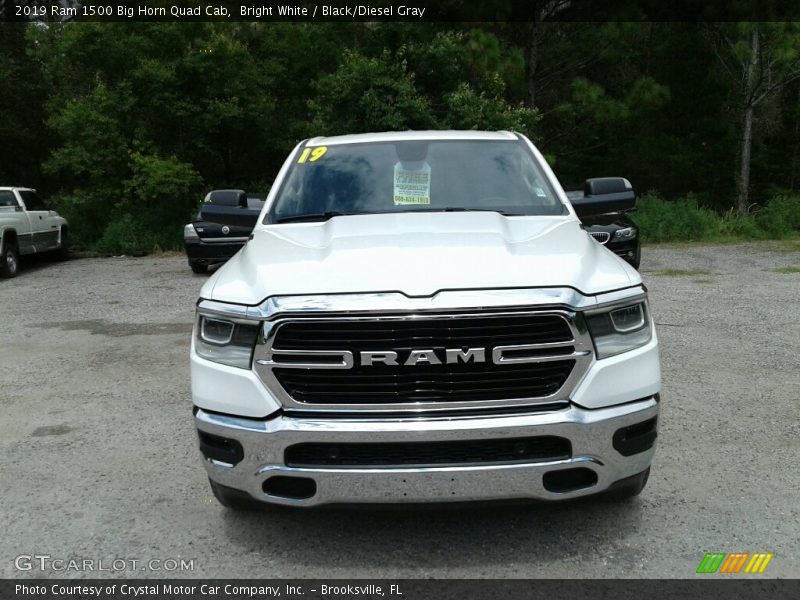Bright White / Black/Diesel Gray 2019 Ram 1500 Big Horn Quad Cab