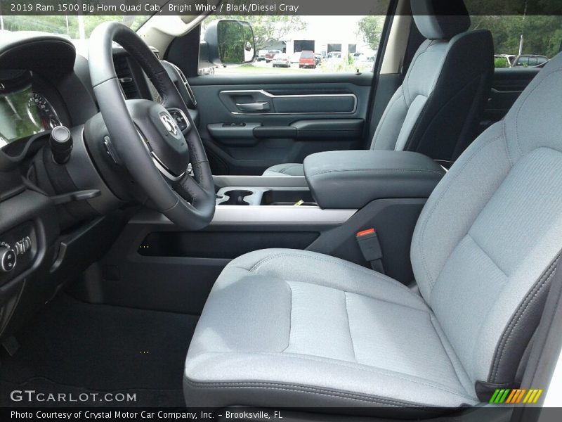 Bright White / Black/Diesel Gray 2019 Ram 1500 Big Horn Quad Cab