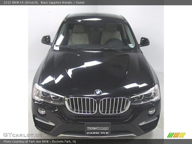 Black Sapphire Metallic / Oyster 2015 BMW X4 xDrive28i
