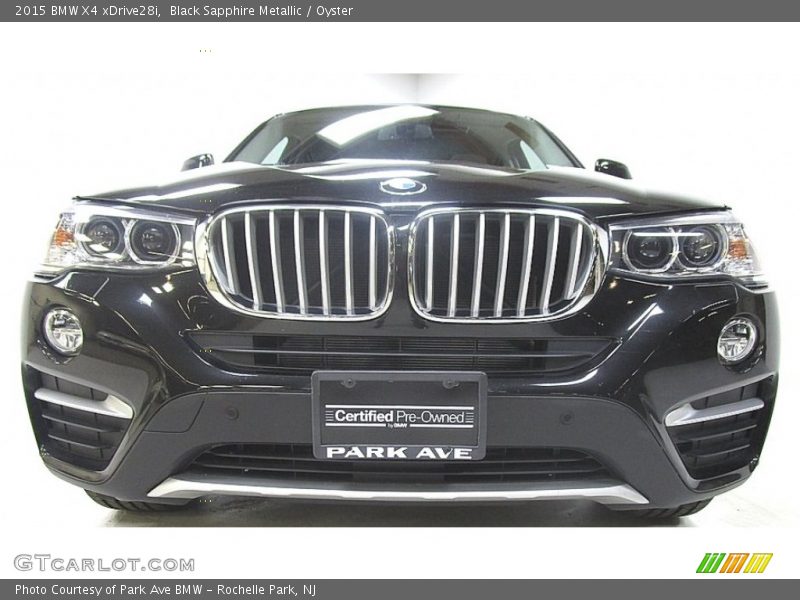 Black Sapphire Metallic / Oyster 2015 BMW X4 xDrive28i