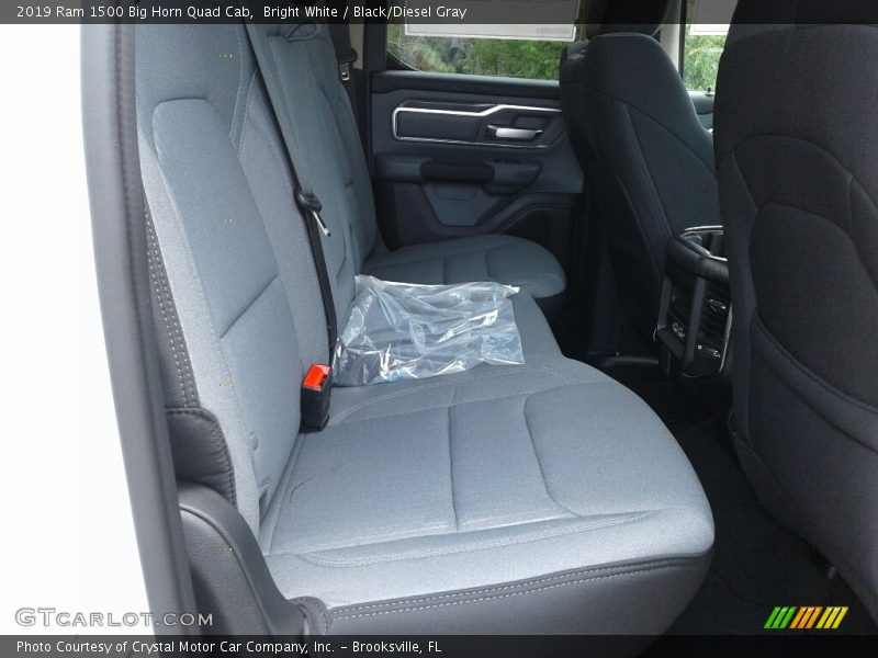 Bright White / Black/Diesel Gray 2019 Ram 1500 Big Horn Quad Cab
