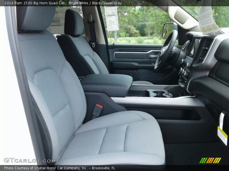 Bright White / Black/Diesel Gray 2019 Ram 1500 Big Horn Quad Cab