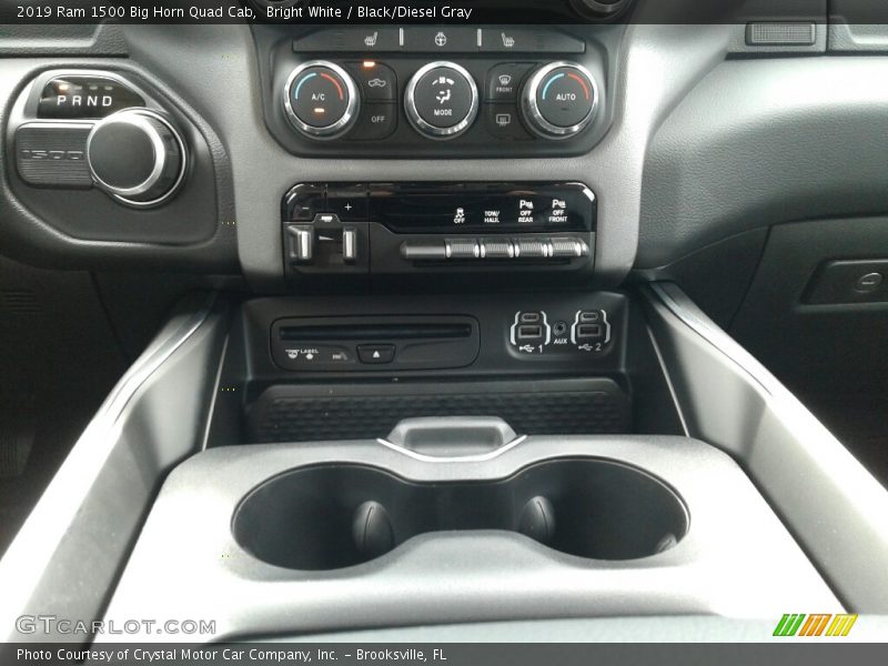 Bright White / Black/Diesel Gray 2019 Ram 1500 Big Horn Quad Cab