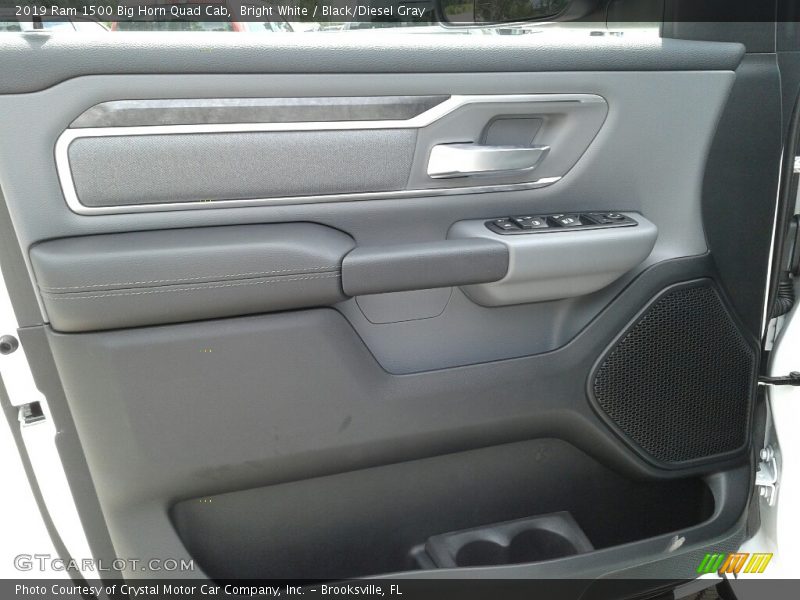 Bright White / Black/Diesel Gray 2019 Ram 1500 Big Horn Quad Cab