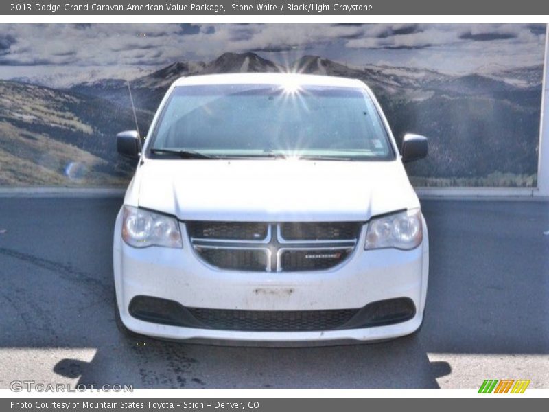 Stone White / Black/Light Graystone 2013 Dodge Grand Caravan American Value Package
