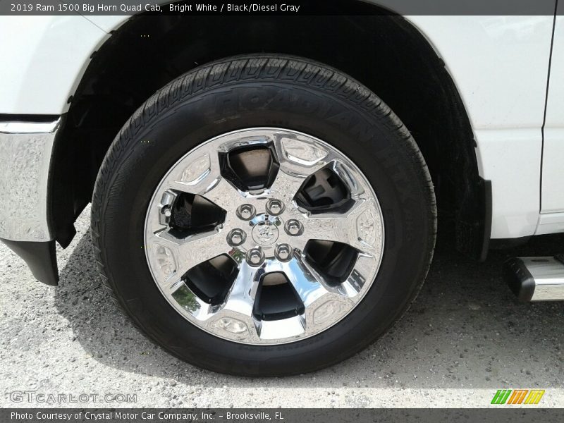 Bright White / Black/Diesel Gray 2019 Ram 1500 Big Horn Quad Cab