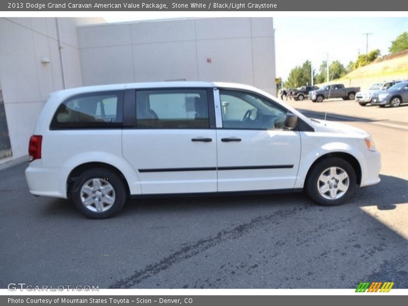 Stone White / Black/Light Graystone 2013 Dodge Grand Caravan American Value Package