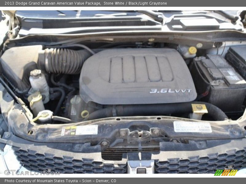 Stone White / Black/Light Graystone 2013 Dodge Grand Caravan American Value Package