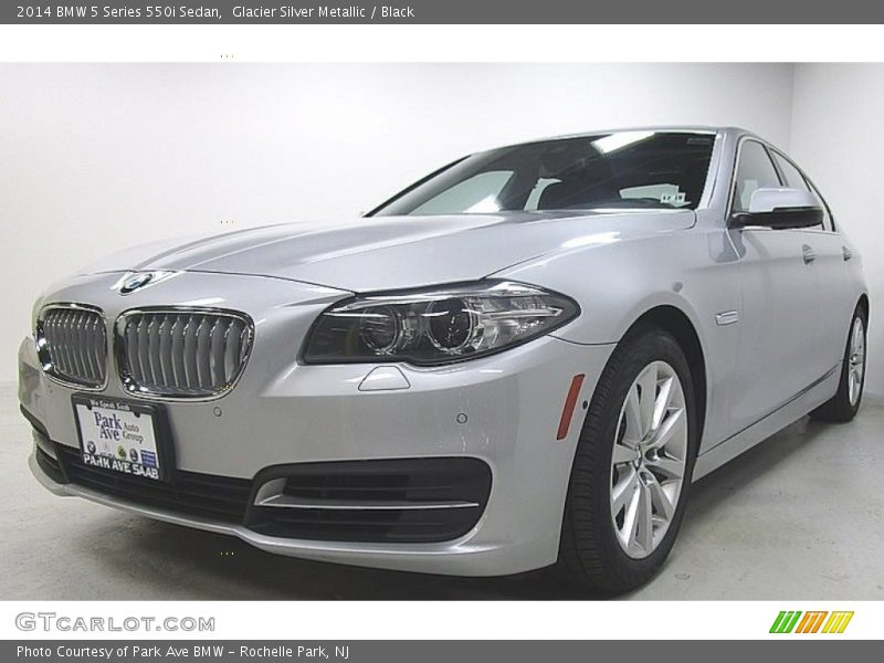 Glacier Silver Metallic / Black 2014 BMW 5 Series 550i Sedan