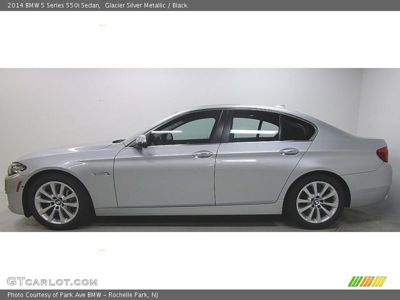 Glacier Silver Metallic / Black 2014 BMW 5 Series 550i Sedan