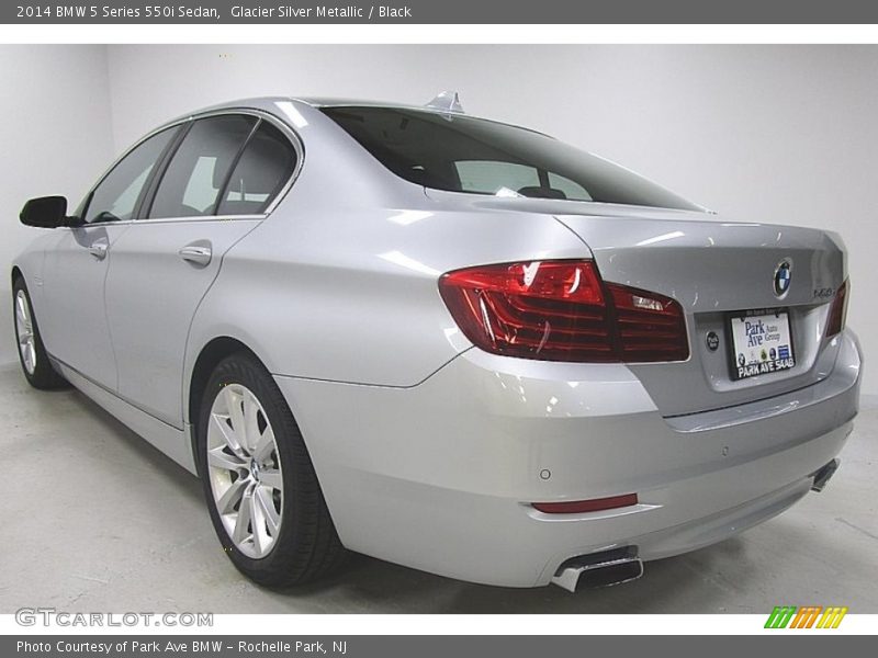 Glacier Silver Metallic / Black 2014 BMW 5 Series 550i Sedan