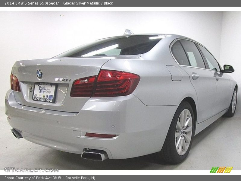 Glacier Silver Metallic / Black 2014 BMW 5 Series 550i Sedan