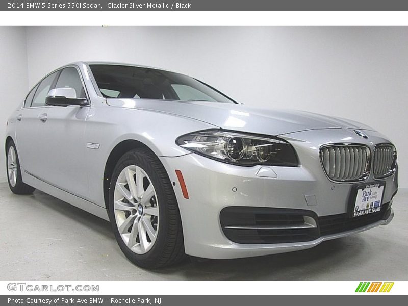 Glacier Silver Metallic / Black 2014 BMW 5 Series 550i Sedan