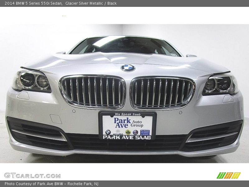 Glacier Silver Metallic / Black 2014 BMW 5 Series 550i Sedan