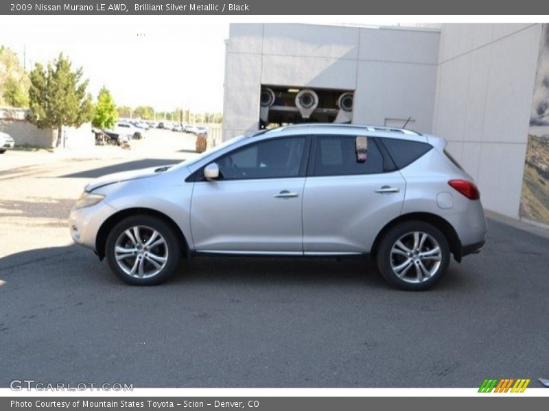 Brilliant Silver Metallic / Black 2009 Nissan Murano LE AWD