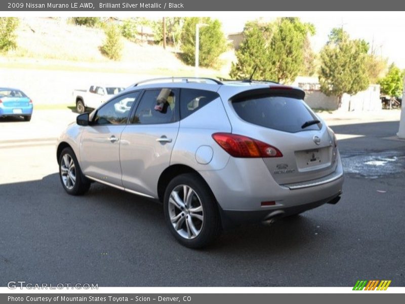 Brilliant Silver Metallic / Black 2009 Nissan Murano LE AWD