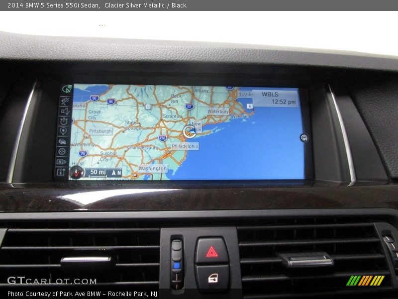 Glacier Silver Metallic / Black 2014 BMW 5 Series 550i Sedan