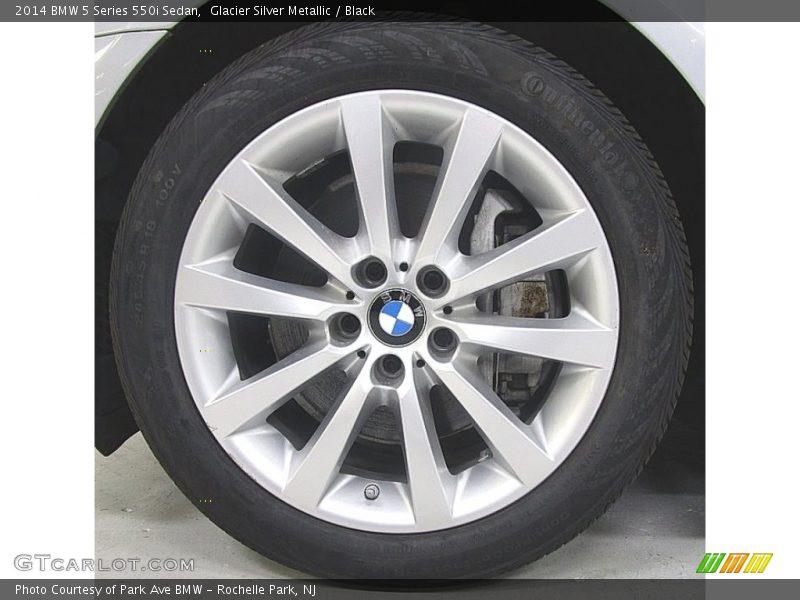 Glacier Silver Metallic / Black 2014 BMW 5 Series 550i Sedan