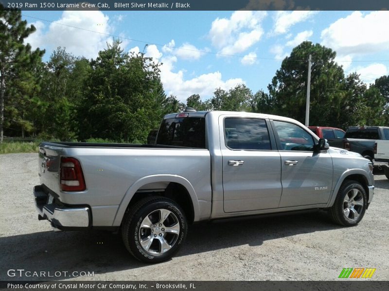 Billett Silver Metallic / Black 2019 Ram 1500 Laramie Crew Cab