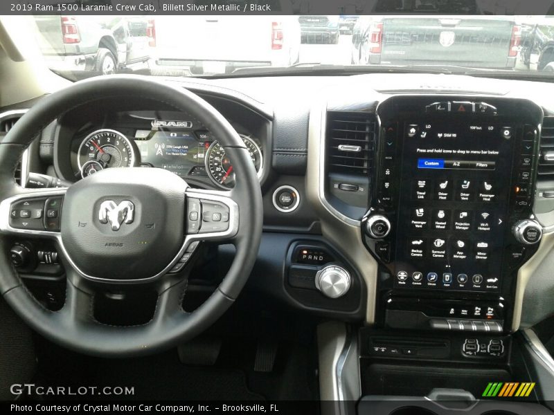 Billett Silver Metallic / Black 2019 Ram 1500 Laramie Crew Cab