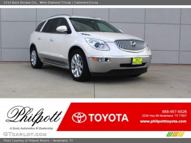 White Diamond Tricoat / Cashmere/Cocoa 2010 Buick Enclave CXL