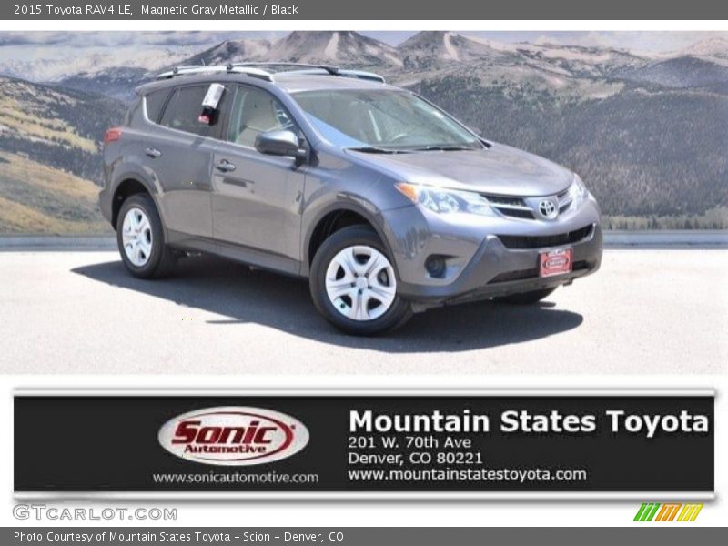 Magnetic Gray Metallic / Black 2015 Toyota RAV4 LE