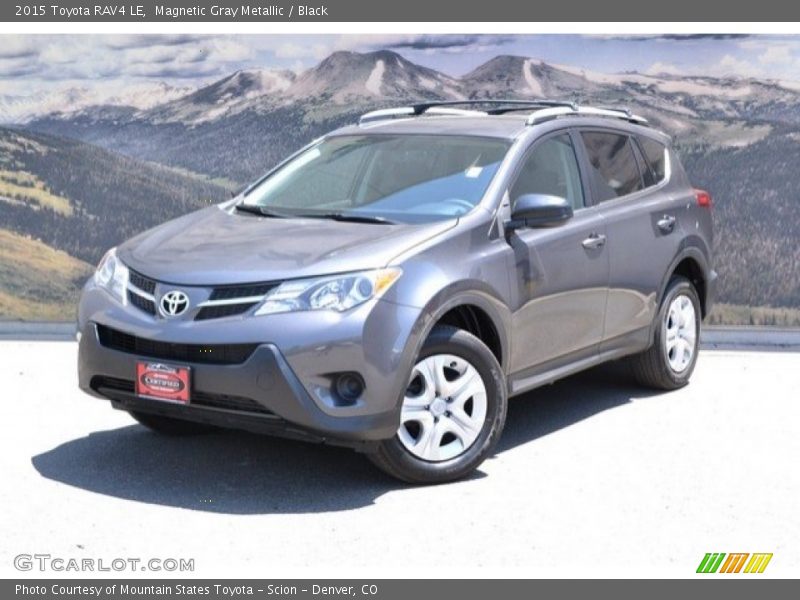 Magnetic Gray Metallic / Black 2015 Toyota RAV4 LE