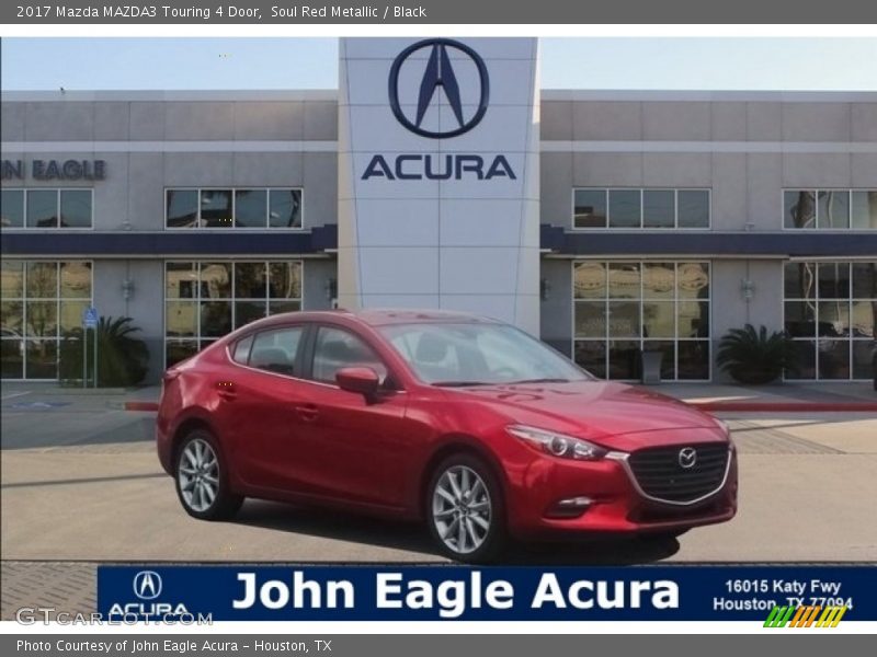 Soul Red Metallic / Black 2017 Mazda MAZDA3 Touring 4 Door