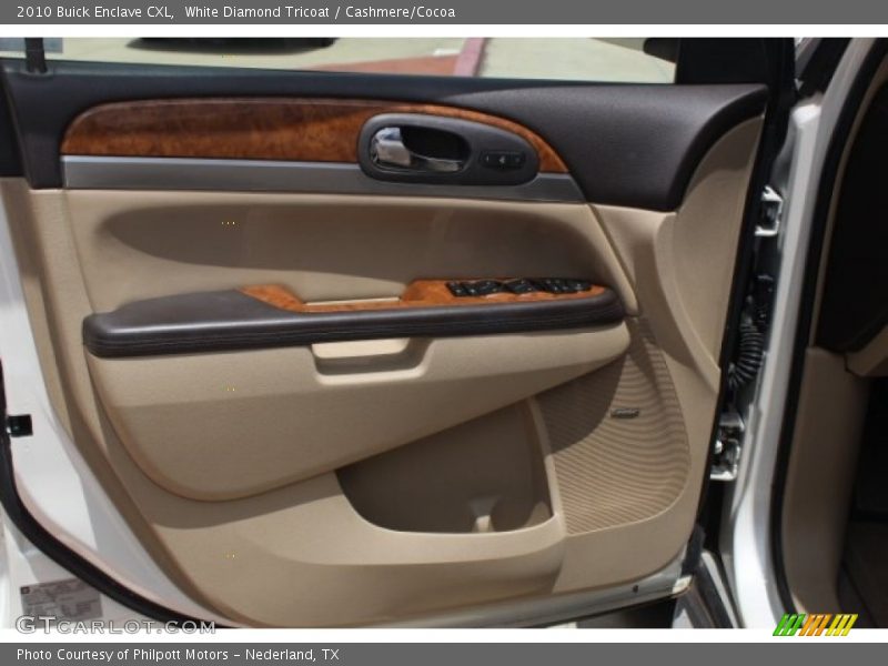 White Diamond Tricoat / Cashmere/Cocoa 2010 Buick Enclave CXL