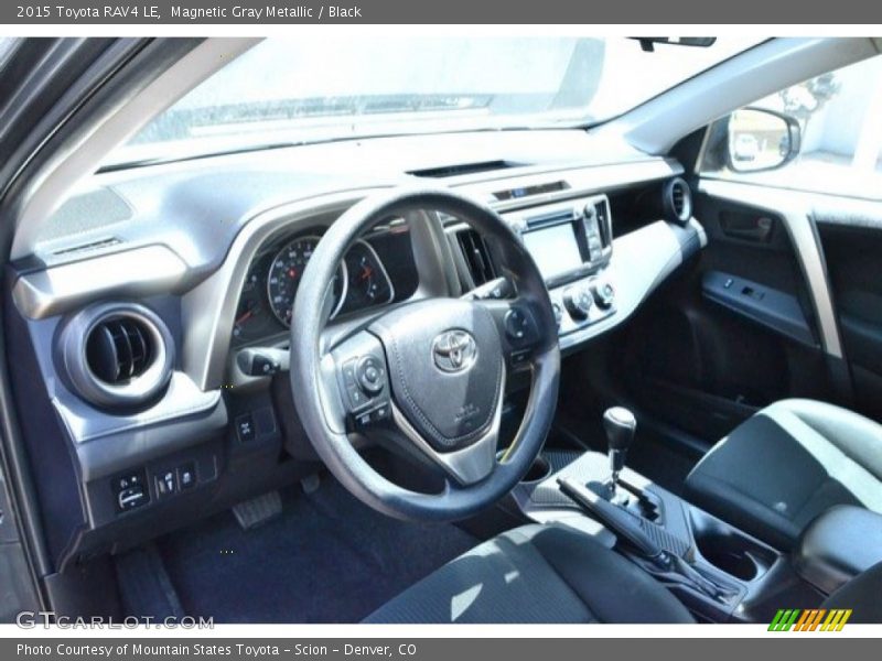Magnetic Gray Metallic / Black 2015 Toyota RAV4 LE