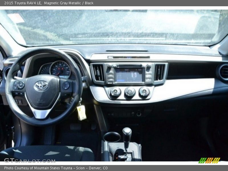 Magnetic Gray Metallic / Black 2015 Toyota RAV4 LE