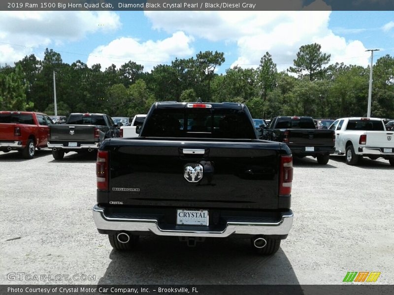 Diamond Black Crystal Pearl / Black/Diesel Gray 2019 Ram 1500 Big Horn Quad Cab