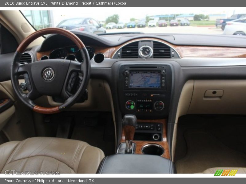 White Diamond Tricoat / Cashmere/Cocoa 2010 Buick Enclave CXL