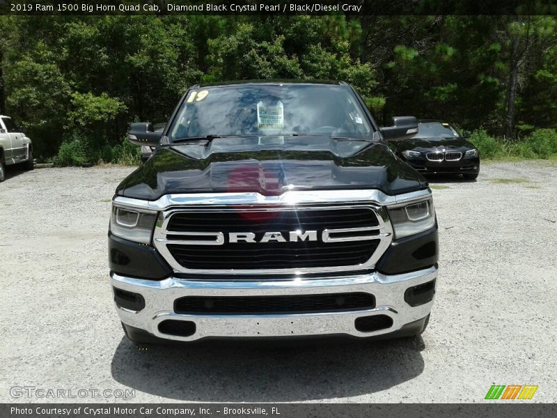 Diamond Black Crystal Pearl / Black/Diesel Gray 2019 Ram 1500 Big Horn Quad Cab