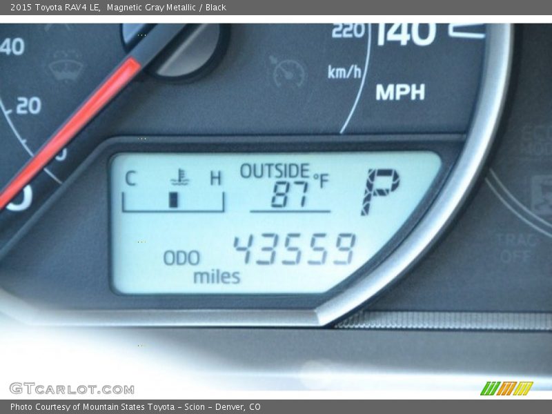 Magnetic Gray Metallic / Black 2015 Toyota RAV4 LE