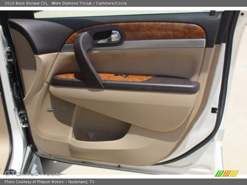 White Diamond Tricoat / Cashmere/Cocoa 2010 Buick Enclave CXL