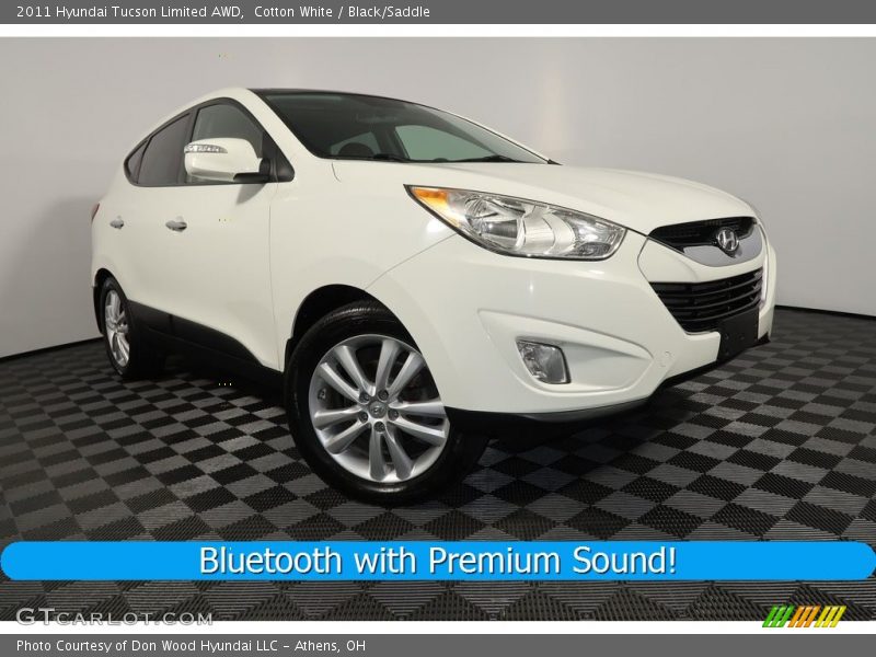 Cotton White / Black/Saddle 2011 Hyundai Tucson Limited AWD