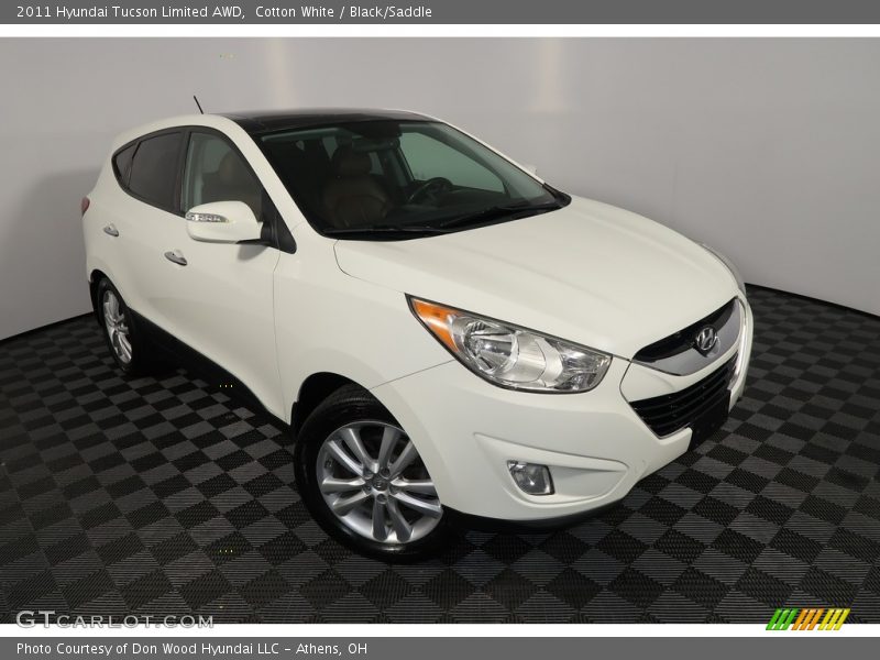 Cotton White / Black/Saddle 2011 Hyundai Tucson Limited AWD