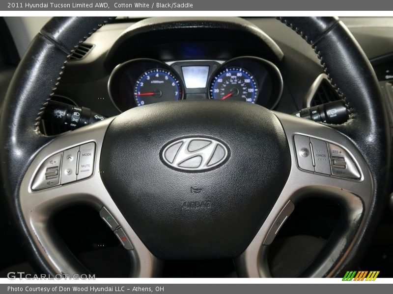 Cotton White / Black/Saddle 2011 Hyundai Tucson Limited AWD