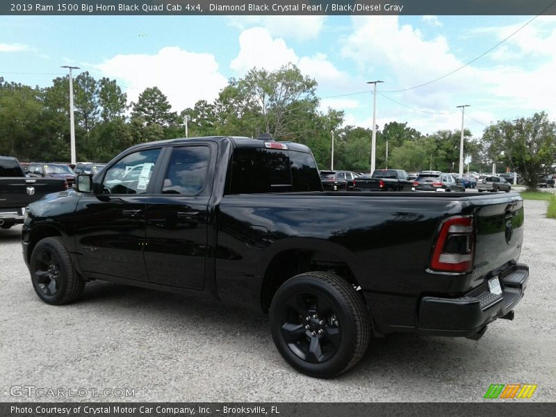 Diamond Black Crystal Pearl / Black/Diesel Gray 2019 Ram 1500 Big Horn Black Quad Cab 4x4