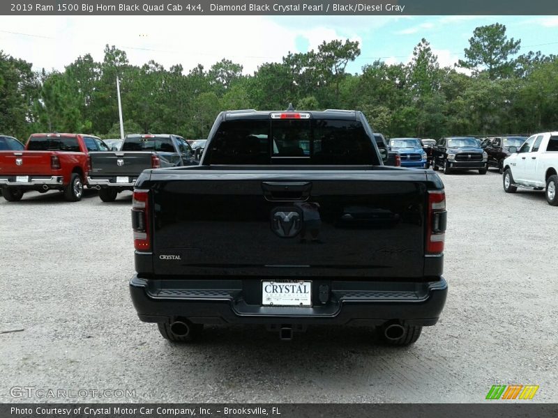 Diamond Black Crystal Pearl / Black/Diesel Gray 2019 Ram 1500 Big Horn Black Quad Cab 4x4