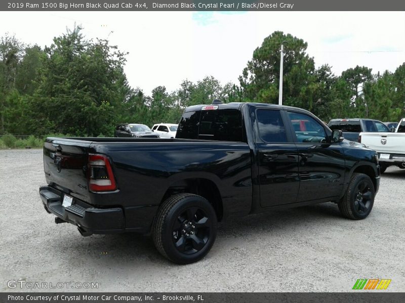 Diamond Black Crystal Pearl / Black/Diesel Gray 2019 Ram 1500 Big Horn Black Quad Cab 4x4