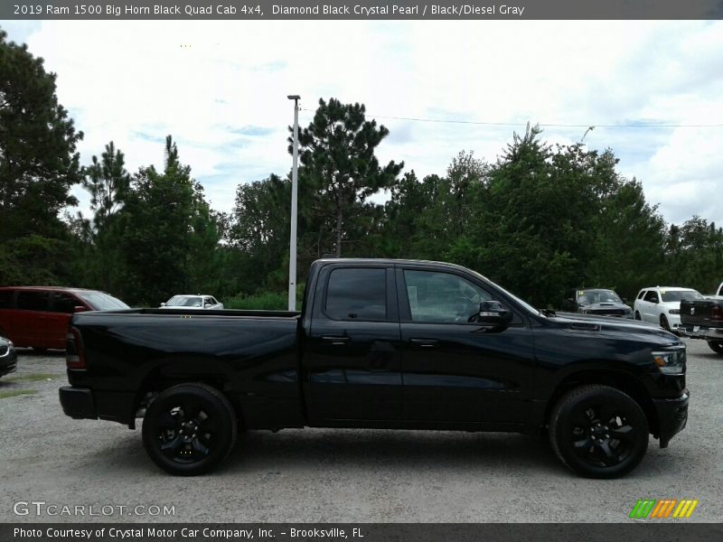 Diamond Black Crystal Pearl / Black/Diesel Gray 2019 Ram 1500 Big Horn Black Quad Cab 4x4