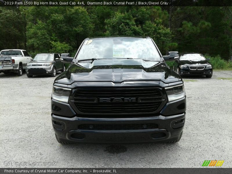 Diamond Black Crystal Pearl / Black/Diesel Gray 2019 Ram 1500 Big Horn Black Quad Cab 4x4