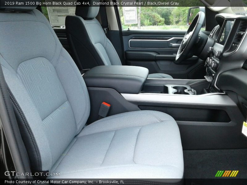Diamond Black Crystal Pearl / Black/Diesel Gray 2019 Ram 1500 Big Horn Black Quad Cab 4x4